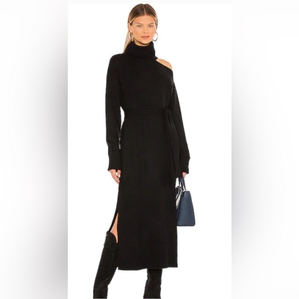 PAIGE Black One Shoulder Dress